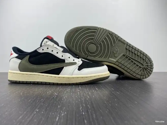 Cheap TBkick WMNS Air Scott Olive OG Low Jordan 1 x DZ4137-106 Travis 0215