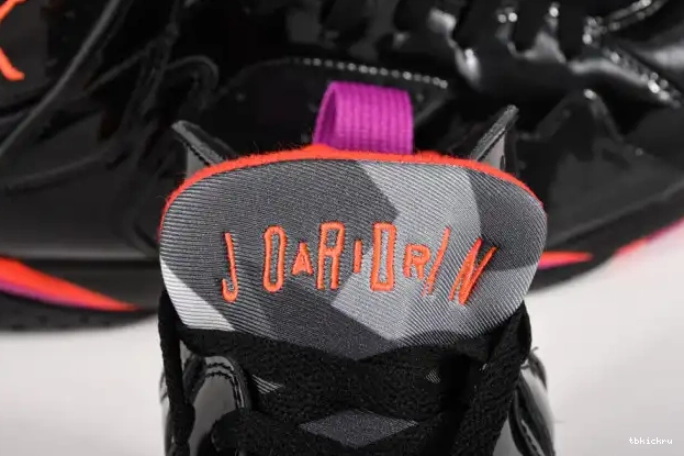 Rep TBkick Black 7 Patent Jordan Retro Air 313358-006 0213