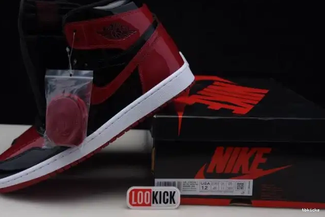 Reps TBkick OG Jordan High Air 1 Patent 555088-063 Bred 0225