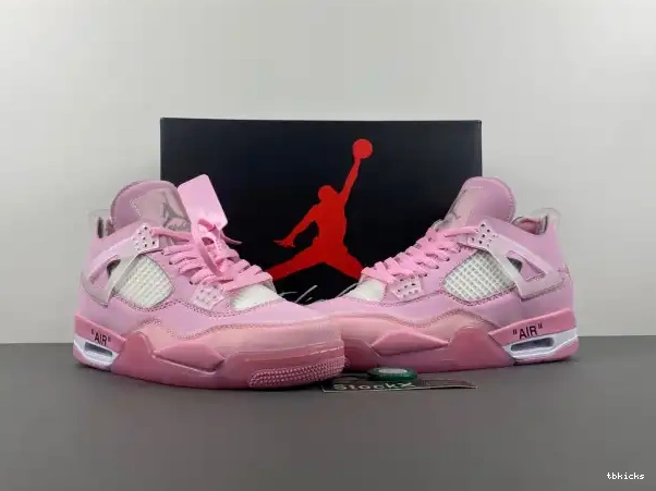 Cheap TBkick 4 OFF-WHITE PINK JORDAN X 0219