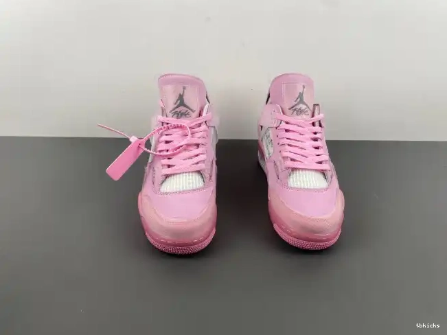 Cheap TBkick 4 OFF-WHITE PINK JORDAN X 0219