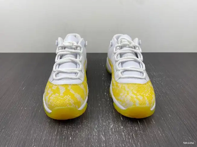 Cheap TBkick Jordan 11 WMNS Low Air Yellow Snakeskin AH7860-107 0224