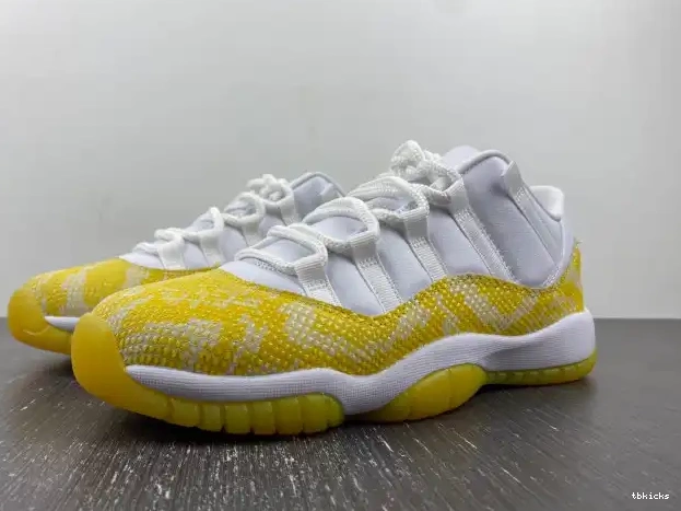 Cheap TBkick Jordan 11 WMNS Low Air Yellow Snakeskin AH7860-107 0224