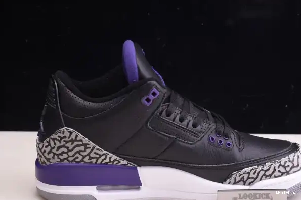 Rep TBkick CT8532-050 Jordan Purple Court Black Air 3 Retro 0227