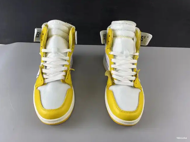 Rep TBkick Off-White 1 Jordan AQ0818-149 NRG White Powder x Dark Air Yellow-Cone 0211