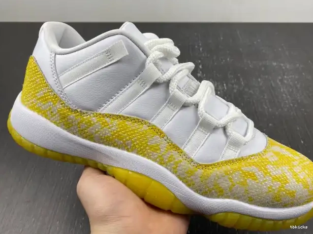 Cheap TBkick Jordan 11 WMNS Low Air Yellow Snakeskin AH7860-107 0224