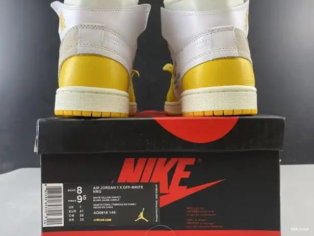 Cheap TBkick Jordan NRG Air White Off-White Yellow-Cone Powder AQ0818-149 Dark 1 x 0218