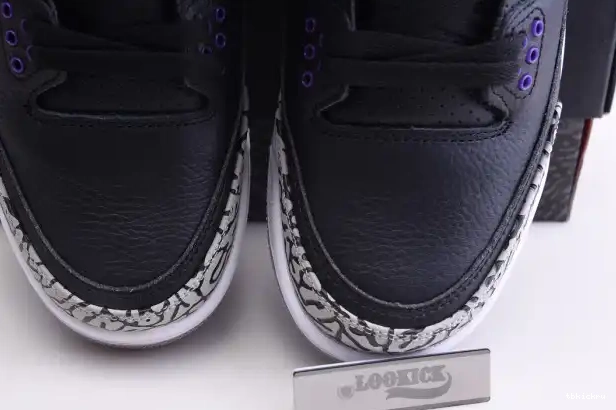 Rep TBkick CT8532-050 Jordan Purple Court Black Air 3 Retro 0227