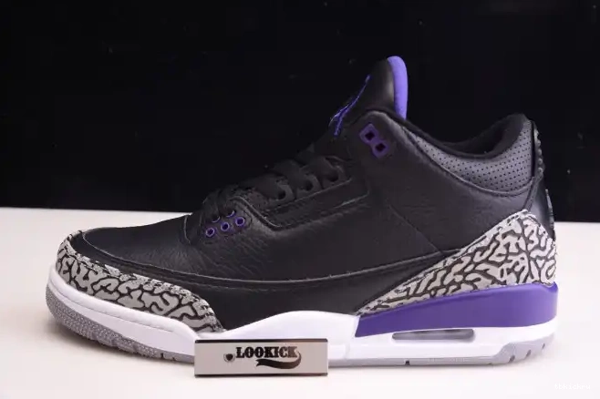 Rep TBkick CT8532-050 Jordan Purple Court Black Air 3 Retro 0227