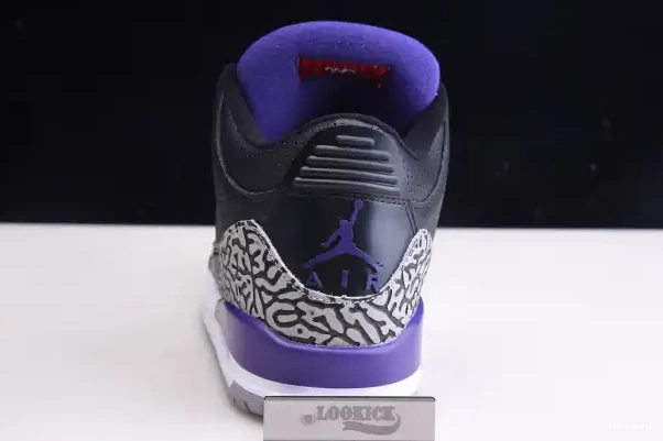 Rep TBkick CT8532-050 Jordan Purple Court Black Air 3 Retro 0227