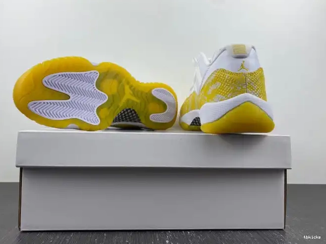 Cheap TBkick Jordan 11 WMNS Low Air Yellow Snakeskin AH7860-107 0224