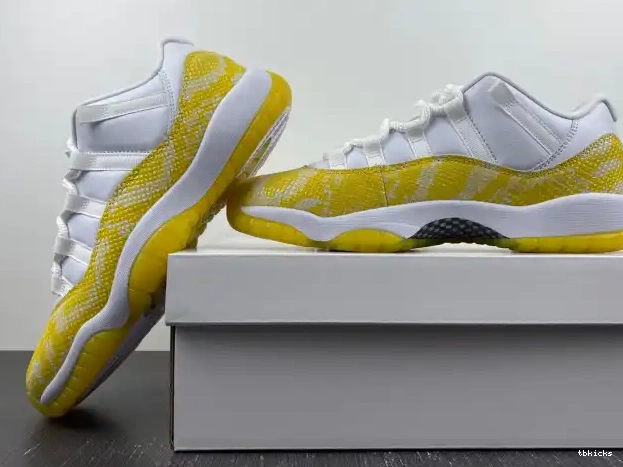 Cheap TBkick Jordan 11 WMNS Low Air Yellow Snakeskin AH7860-107 0224