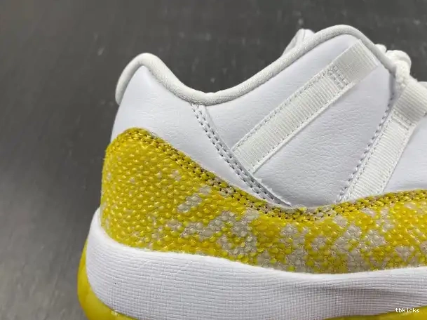 Cheap TBkick Jordan 11 WMNS Low Air Yellow Snakeskin AH7860-107 0224