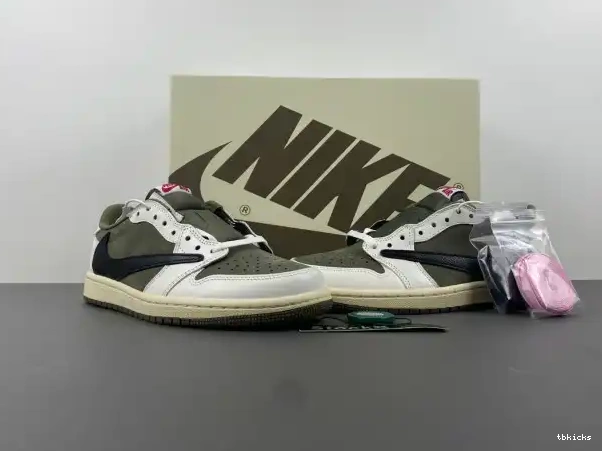 Reps TBkick TRAVIS X SCOTT MEDIUM DM7866-200 OG JORDAN AIR LOW 1 OLIVE 0315