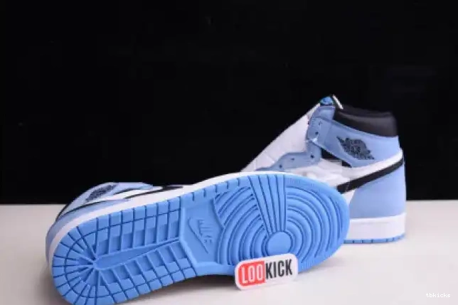 Rep TBkick 555088-134 UNIVERSITY BLUE HIGH JORDAN AIR 1 WHITE BLACK RETRO 0318