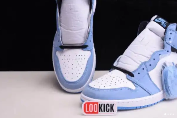 Rep TBkick 555088-134 UNIVERSITY BLUE HIGH JORDAN AIR 1 WHITE BLACK RETRO 0318