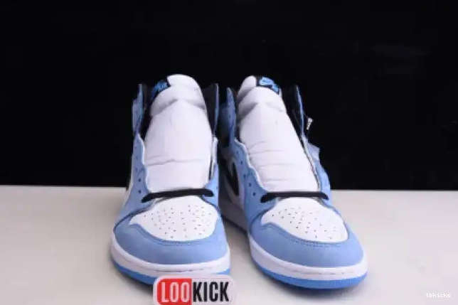Rep TBkick 555088-134 UNIVERSITY BLUE HIGH JORDAN AIR 1 WHITE BLACK RETRO 0318