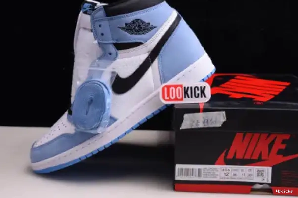 Rep TBkick 555088-134 UNIVERSITY BLUE HIGH JORDAN AIR 1 WHITE BLACK RETRO 0318