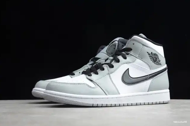 Reps TBkick Grey 554724-092 Light Jordan Mid AIR 1 Smoke 0319