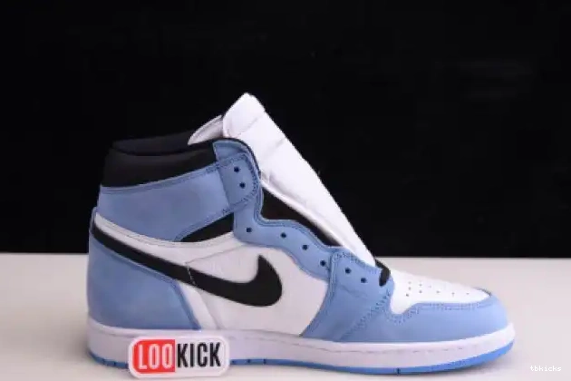Rep TBkick 555088-134 UNIVERSITY BLUE HIGH JORDAN AIR 1 WHITE BLACK RETRO 0318