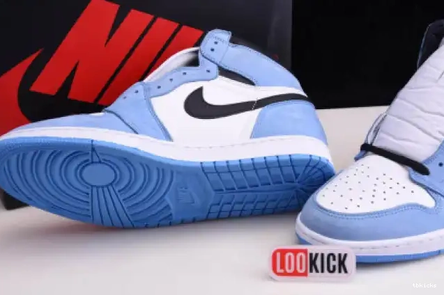 Rep TBkick 555088-134 UNIVERSITY BLUE HIGH JORDAN AIR 1 WHITE BLACK RETRO 0318