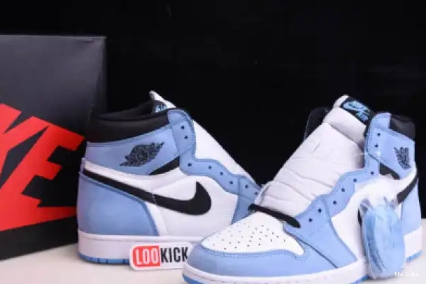 Rep TBkick 555088-134 UNIVERSITY BLUE HIGH JORDAN AIR 1 WHITE BLACK RETRO 0318