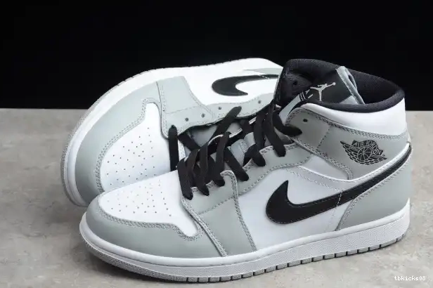 Reps TBkick Grey 554724-092 Light Jordan Mid AIR 1 Smoke 0319