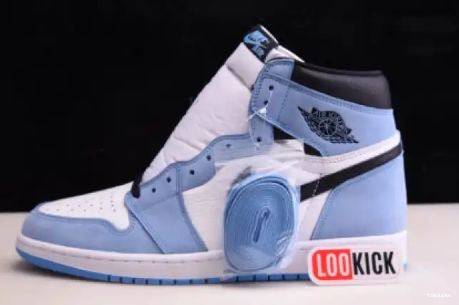 Rep TBkick 555088-134 UNIVERSITY BLUE HIGH JORDAN AIR 1 WHITE BLACK RETRO 0318