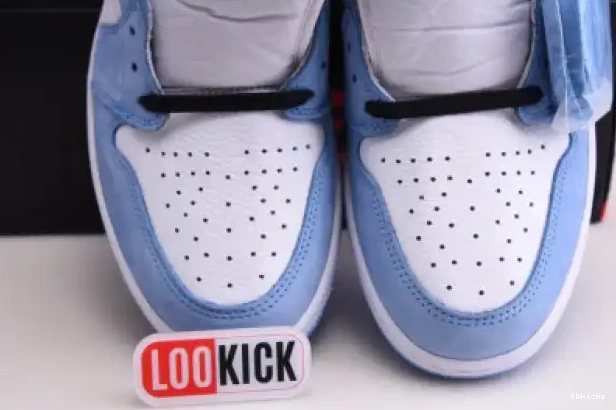 Rep TBkick 555088-134 UNIVERSITY BLUE HIGH JORDAN AIR 1 WHITE BLACK RETRO 0318