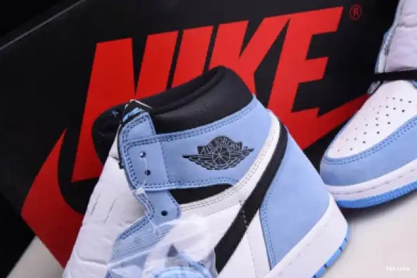 Rep TBkick 555088-134 UNIVERSITY BLUE HIGH JORDAN AIR 1 WHITE BLACK RETRO 0318
