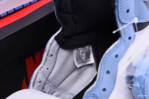 Rep TBkick 555088-134 UNIVERSITY BLUE HIGH JORDAN AIR 1 WHITE BLACK RETRO 0318