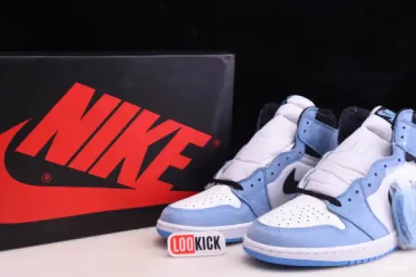Rep TBkick 555088-134 UNIVERSITY BLUE HIGH JORDAN AIR 1 WHITE BLACK RETRO 0318