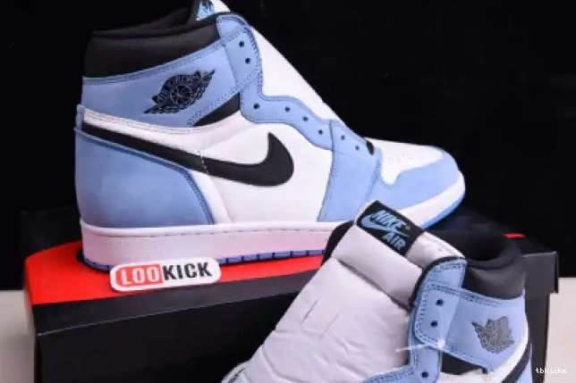 Rep TBkick 555088-134 UNIVERSITY BLUE HIGH JORDAN AIR 1 WHITE BLACK RETRO 0318