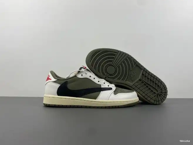Reps TBkick TRAVIS X SCOTT MEDIUM DM7866-200 OG JORDAN AIR LOW 1 OLIVE 0315